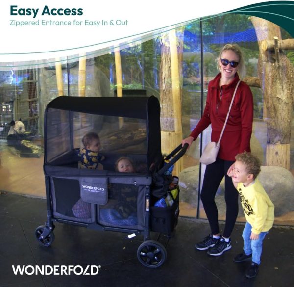 WonderFold Outdoor Stroller Mosquito Net Black-3