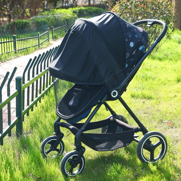 JOFOL BABE Baby Stroller Mosquito Net Upgrade Black-6