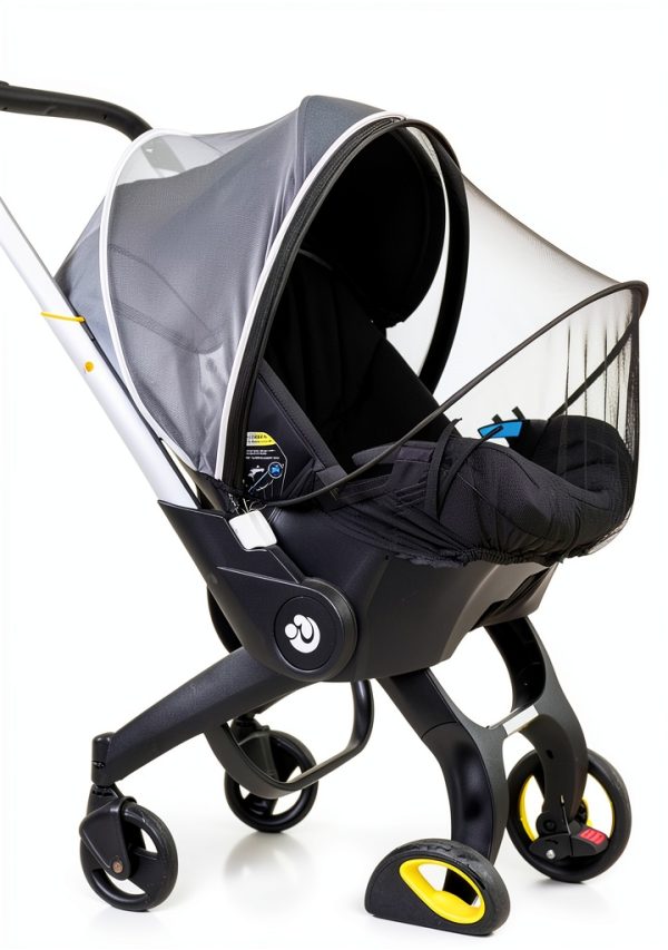 Sysmie Baby Stroller Insect Netting Black White-0