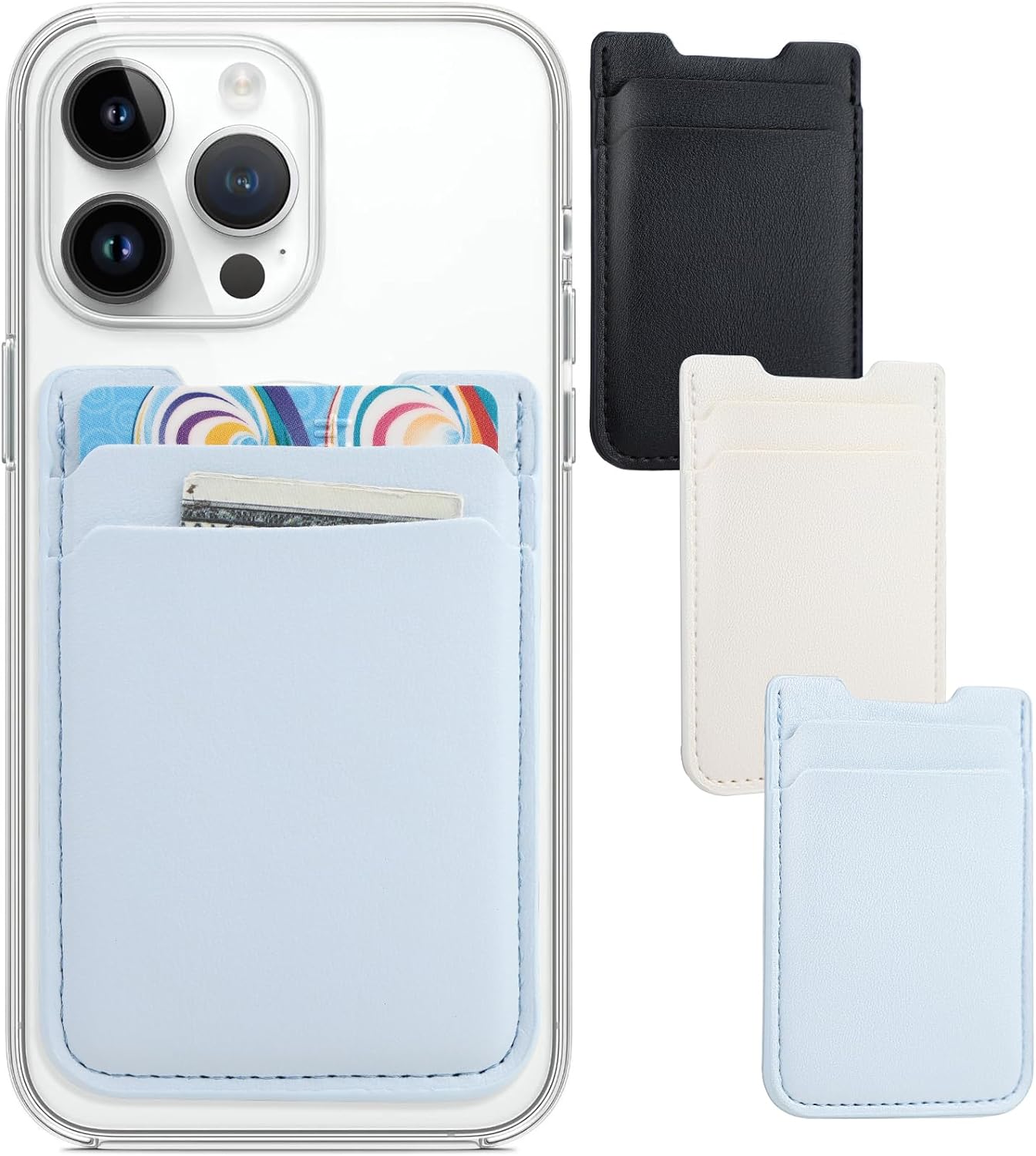 Phone wallet card holder pouch made of high-quality PU leather