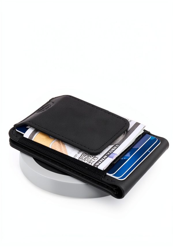 TopMade MagSafe Wallet with Money Clip Black-3