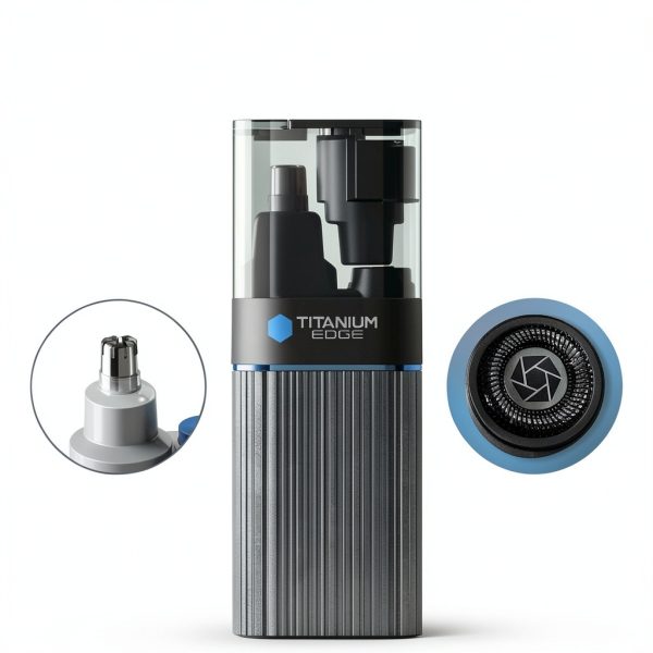 Nose Ear Trimmer Microtouch Titanium Blade Black-2