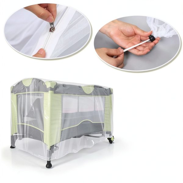 Baby Stroller Netting VitalCozy Polyester White-1