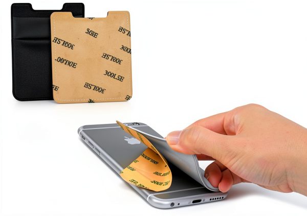 Wensor Direct Phone Card Holder Black Elastic Pouch-3