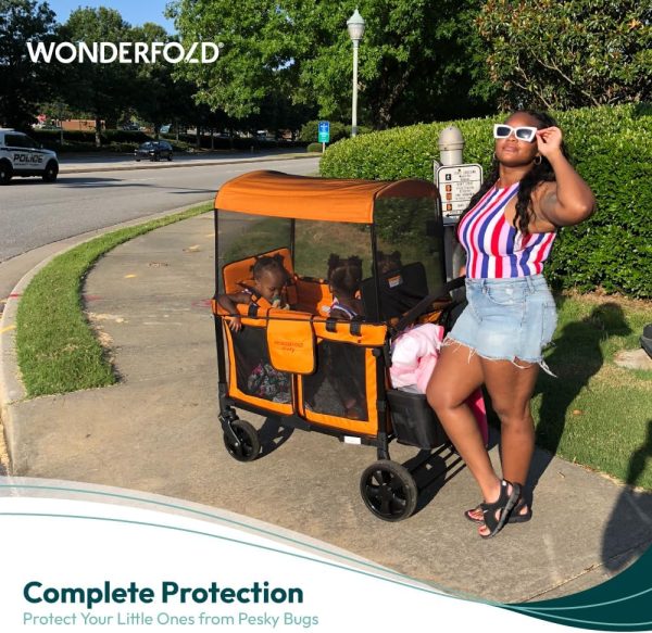 WonderFold Outdoor Stroller Mosquito Net Black-1
