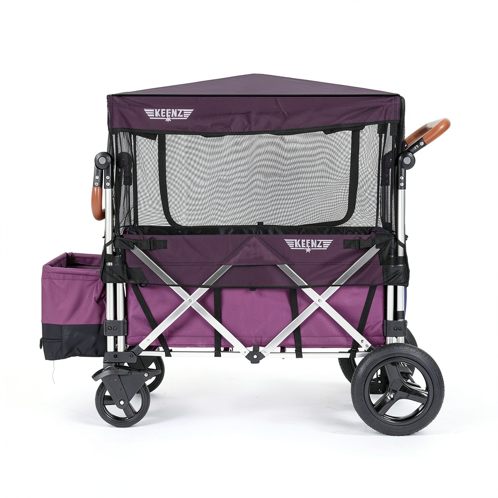 Keenz 7S insect netting installed on a stroller