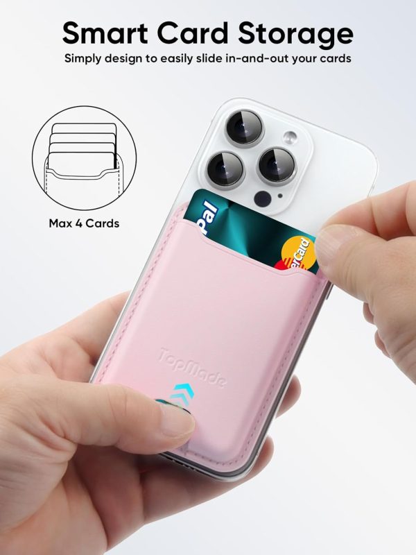 TopMade Phone Card Holder Premium Leather Material Adhesive-2