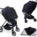 JOFOL BABE Baby Stroller Mosquito Net Upgrade Black-0