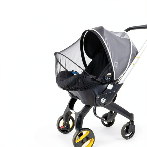Sysmie Baby Stroller Insect Netting Black White-4