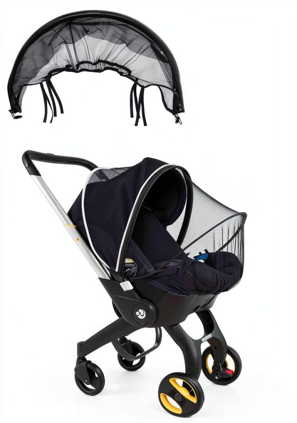Sysmie Baby Stroller Insect Netting Black White-1