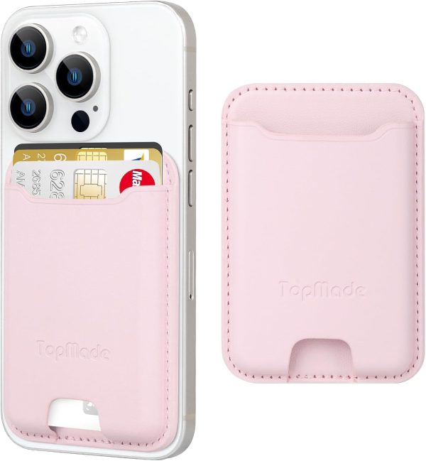 TopMade Phone Card Holder Premium Leather Material Adhesive-0