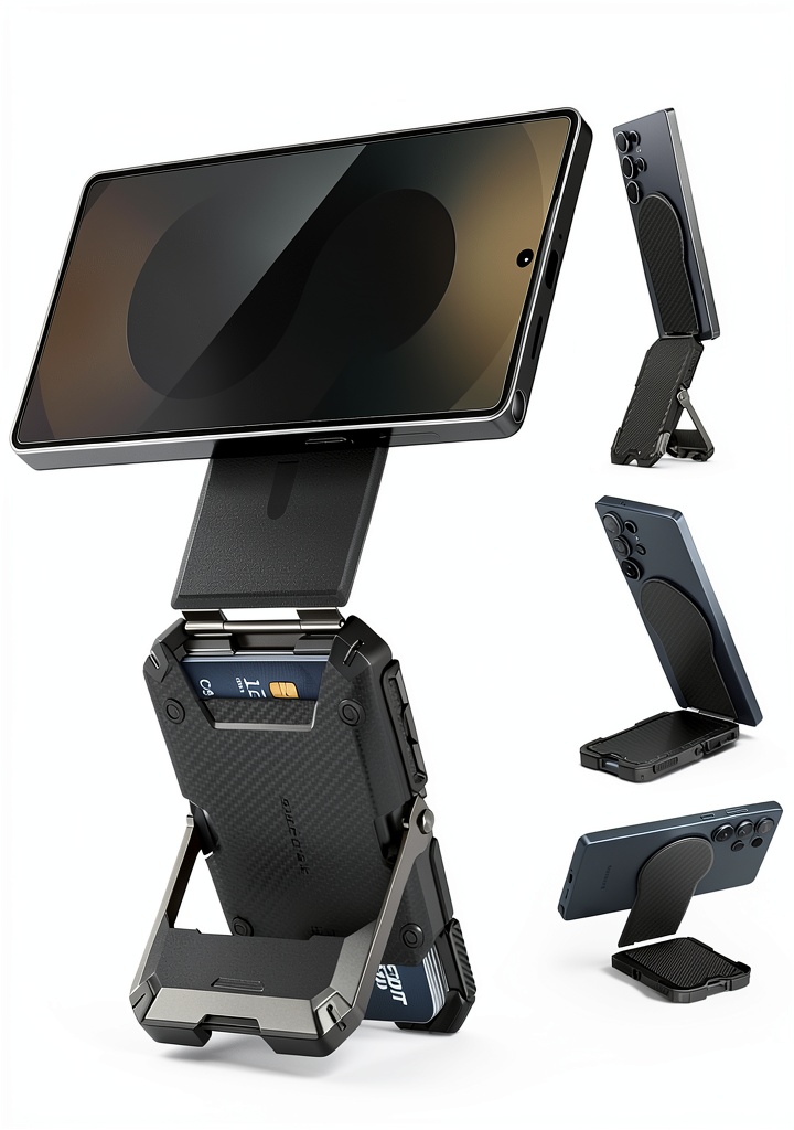 GalaxyMagGrip phone wallet attached to a Samsung Galaxy S25 phone