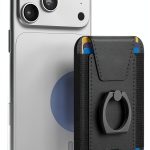 Magnetic Phone Wallet with Ring Black Phone Grip-0
