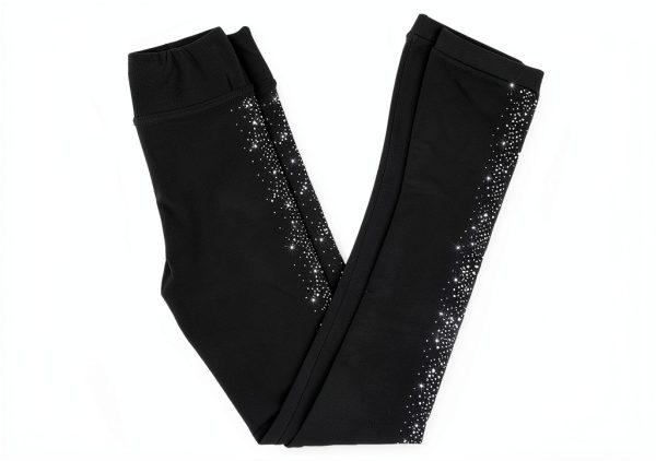 Girls Ice Skating Tights Classic Black Tones-4