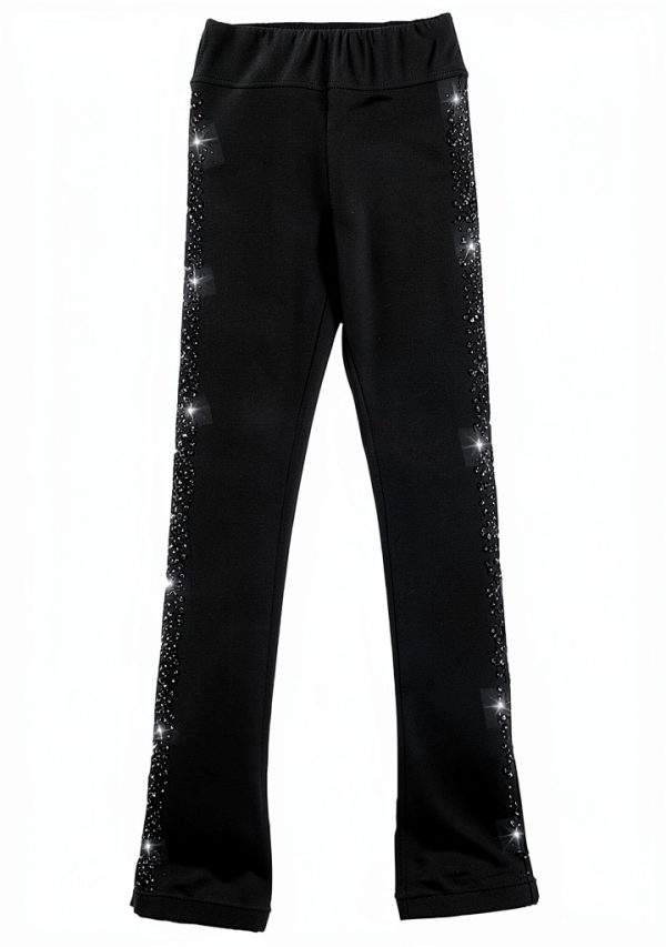 Girls Ice Skating Tights Classic Black Tones-5