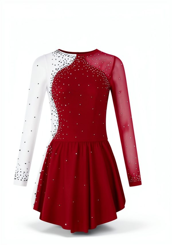Girls Ice Skating Dress BrandX Light Rhinestone-5