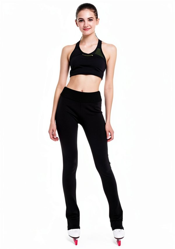 Girls Ice Skating Tights Classic Black Tones-1