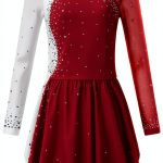 Girls Ice Skating Dress BrandX Light Rhinestone-0