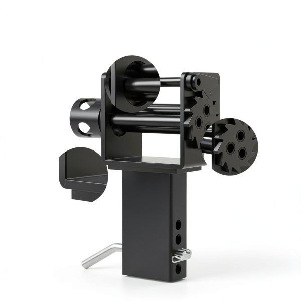Stake Pocket Winch, 16200 LBS Trailer Stake Pocket Winch with 4 Cotter Pin Holes for Flatbeds, Trucks-4