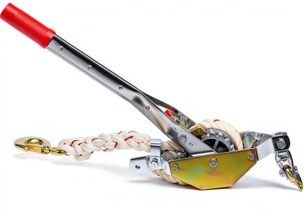 YINCHEN 3/4 Ton Rope Puller Winch 100ft 5/8in Polyester Rope Hooks-2