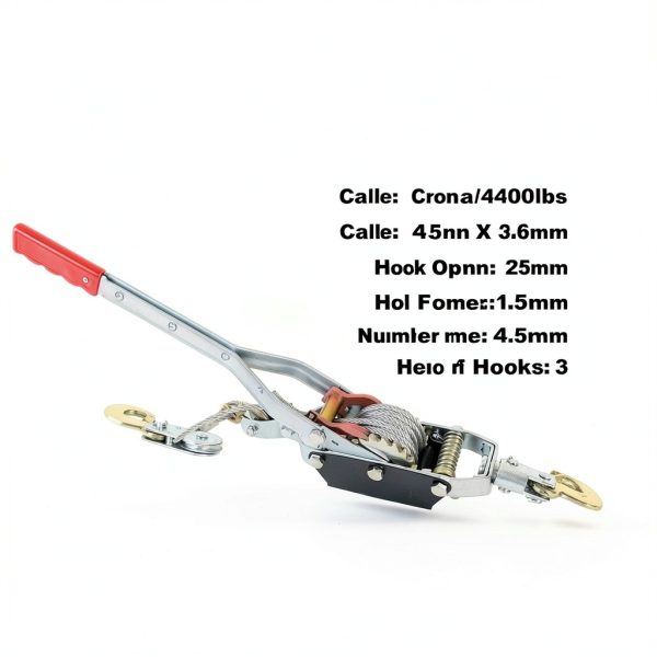 5 Ton Hand Puller Heavy Duty Winch Pull Hoist Come Along Cable Lever with 3 Hooks, Automotive Hoist Hand Winch Cable Puller Stretcher Lift-2