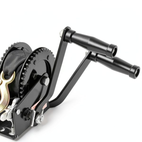 VEVOR Rope Crank, 800 LBS Capacity Heavy Duty Hand Winch with 33 FT Steel Wire Cable and Alloy Hook, w/ 2-Gear Two-Way Manual Operated Ratchet, for ATVs Boats Trailers Trucks Auto Marine-4