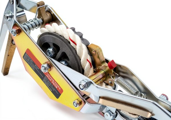 YINCHEN 3/4 Ton Rope Puller Winch 100ft 5/8in Polyester Rope Hooks-3
