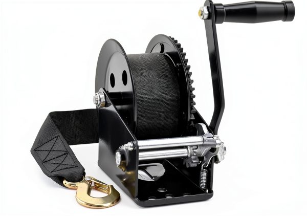 Hand Winch VEVOR 1600 lb with 33 ft Polyester Strap Two‑Way Ratchet-0