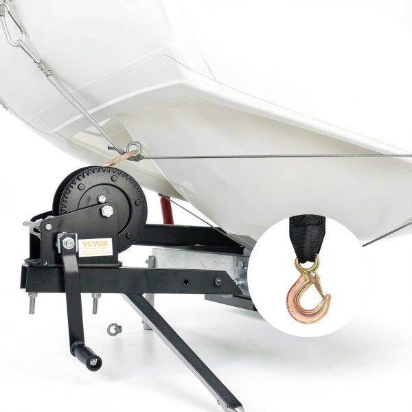 Hand Winch VEVOR 1600 lb with 33 ft Polyester Strap Two‑Way Ratchet-3