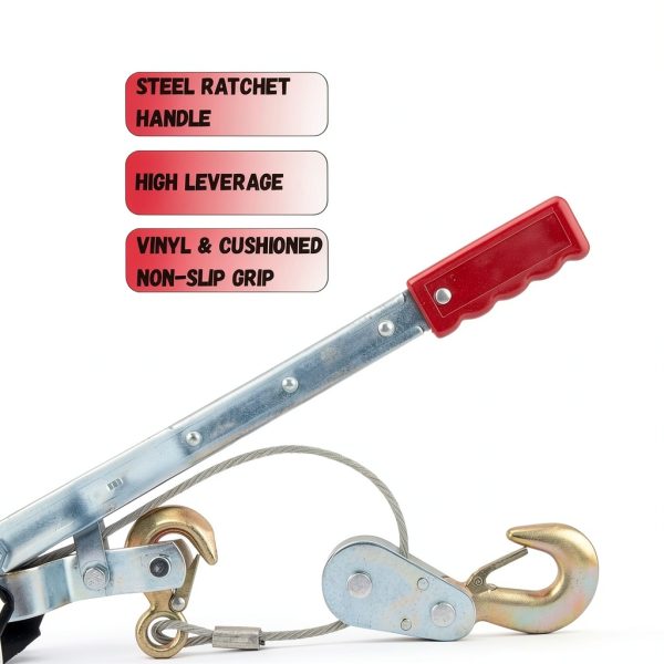 RSYEKU 5 Ton Come Along Winch Heavy Duty Manual Puller with Dual Gears-5